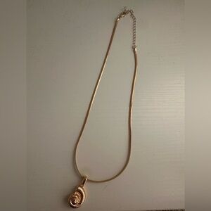 T.J.Maxx Gold Shell Pendant Necklace
